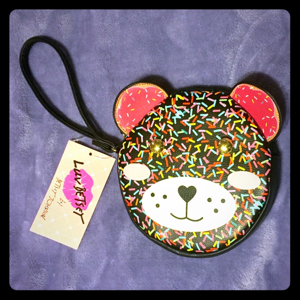 Betsey Johnson/Luv Betsey Sprinkles Bear Wristlet